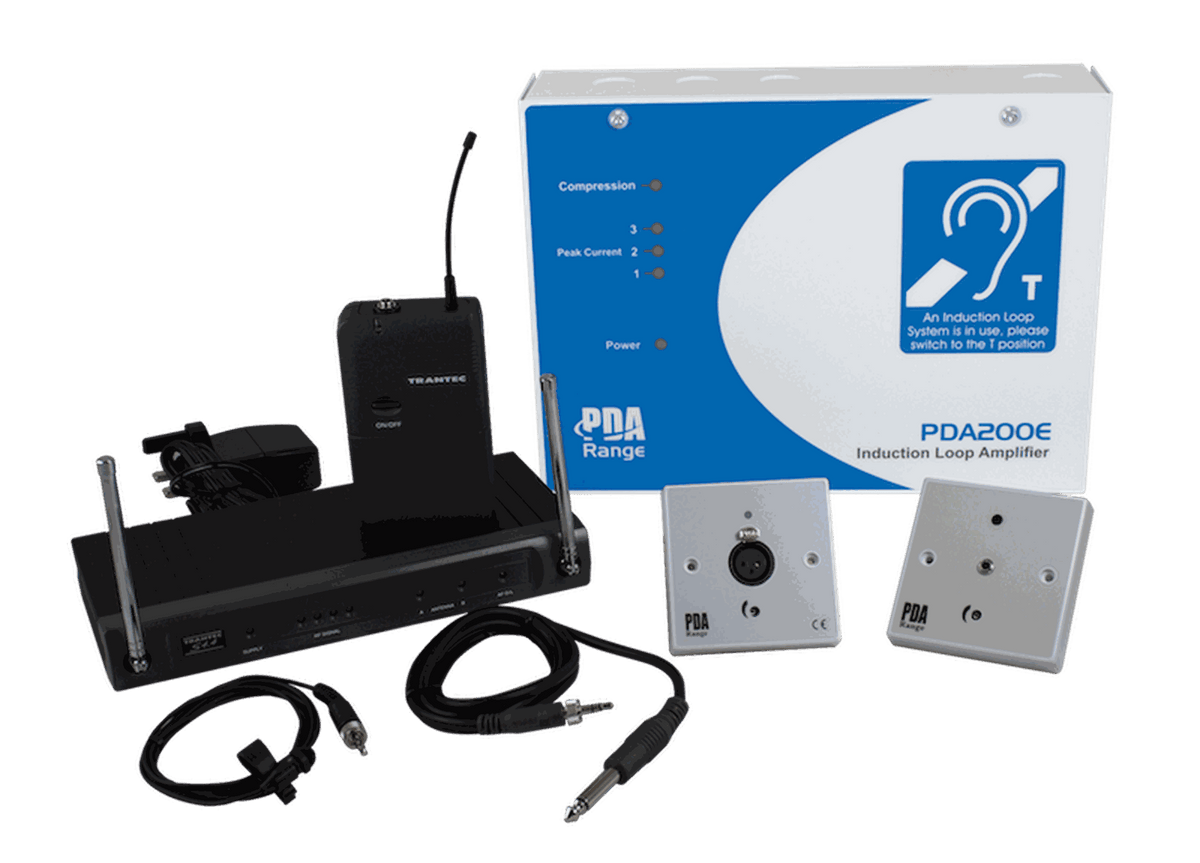 200m2 Place of Worship Hearing Loop Kit (lavalier mic. version)