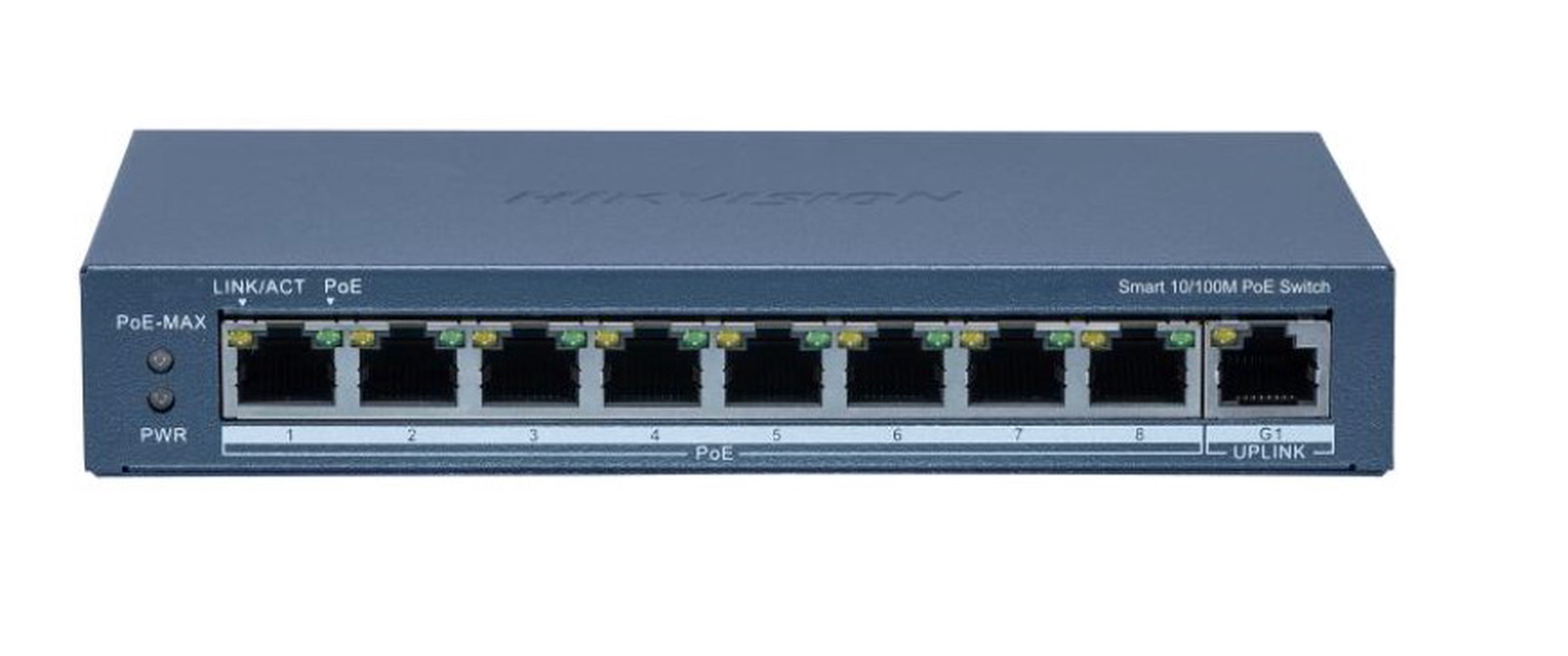 Hikvision 8-Port Fast Ethernet Smart PoE Switch