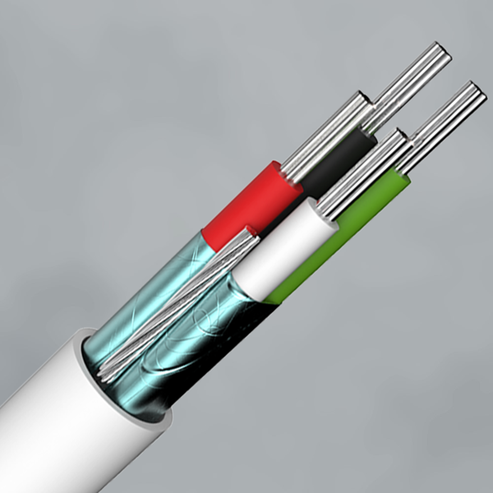 CQR 2 Pair Type 2 Eca PVC 8723 Belden Style Cable White 100m