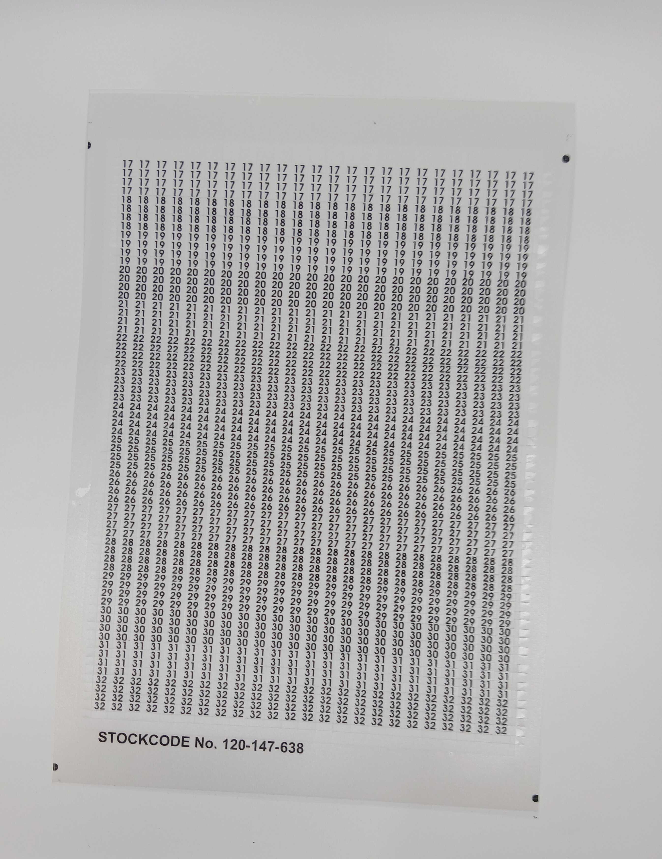 FireClass 599.047.012 Zone labels - Zones 17 – 32 - JEM Systems UK