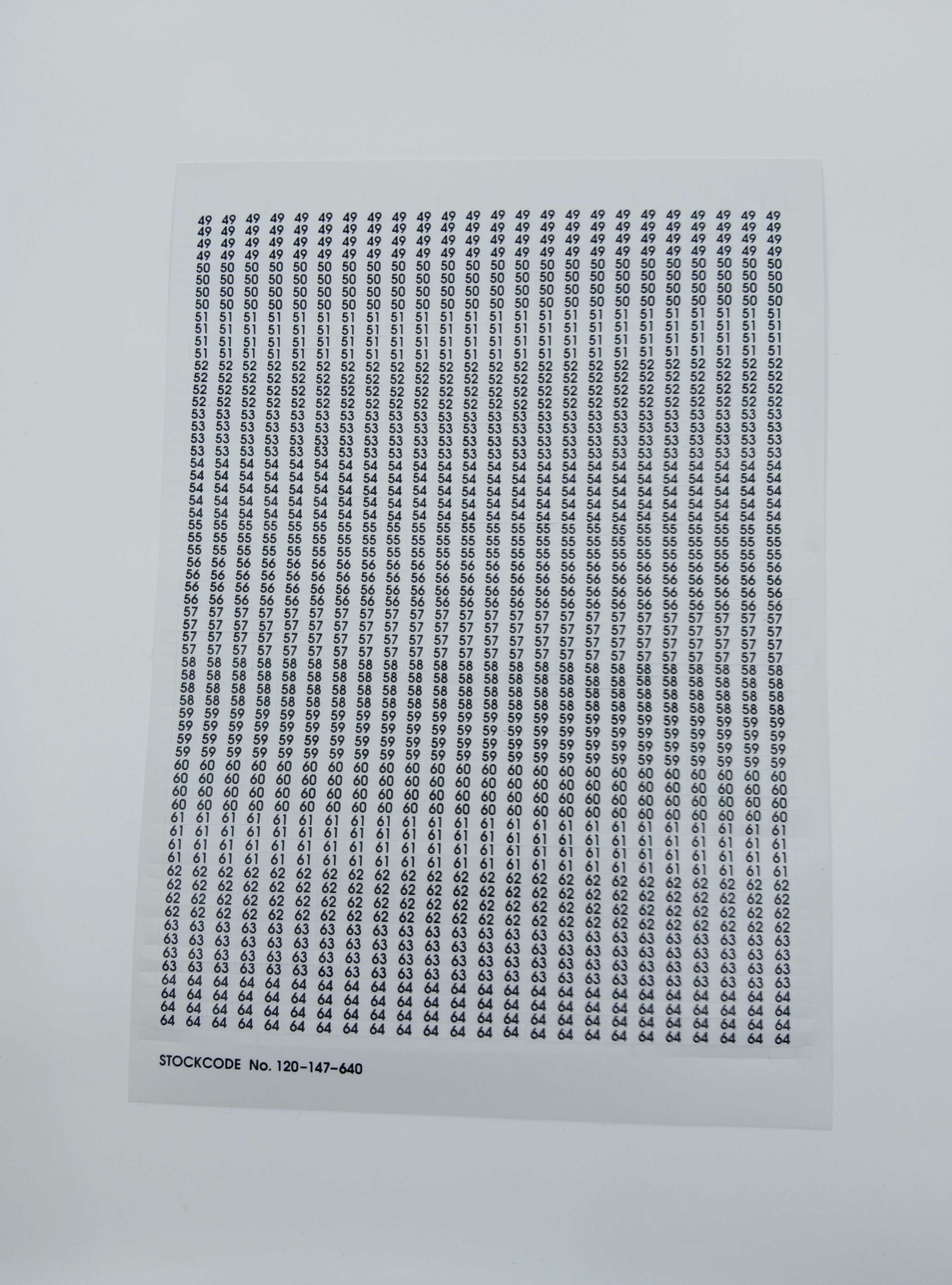 FireClass 599.047.014 Zone Labels - Zones 49 – 64 - JEM Systems UK