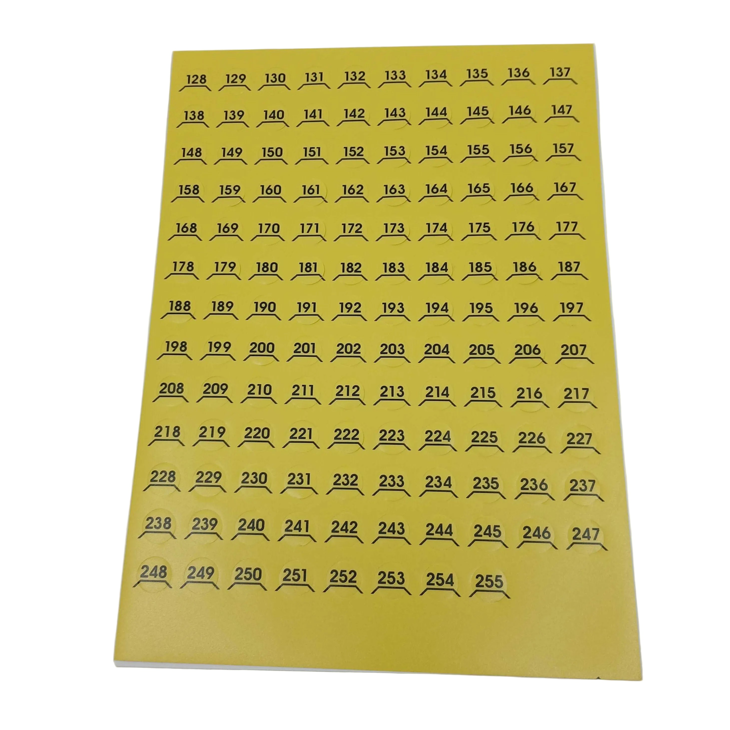 FireClass 599.047.031 Address Labels 1 - 250 Loop B - Yellow - JEM Systems UK