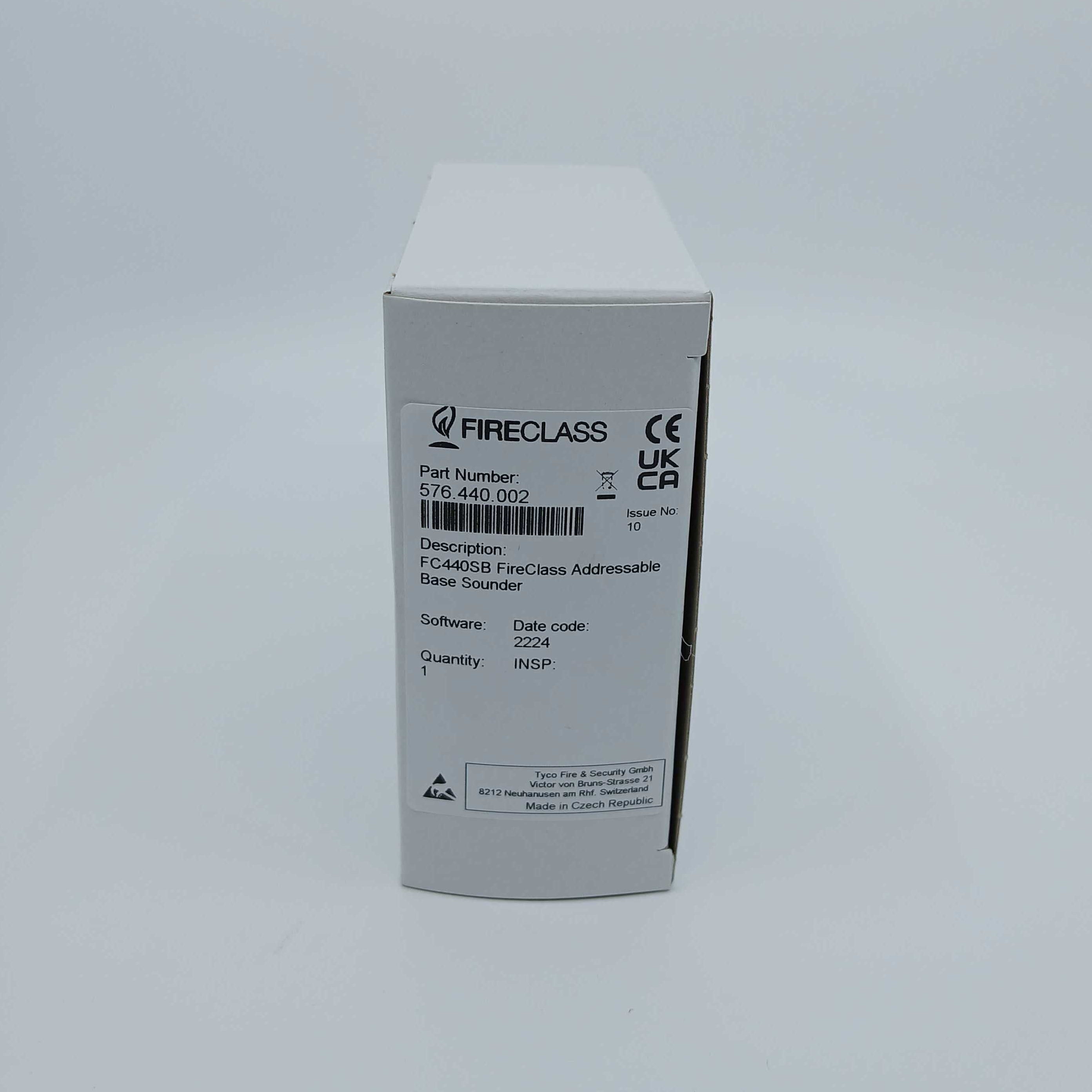 FireClass 576.440.002 FC440SB Addressable Base Sounder - JEM Systems UK