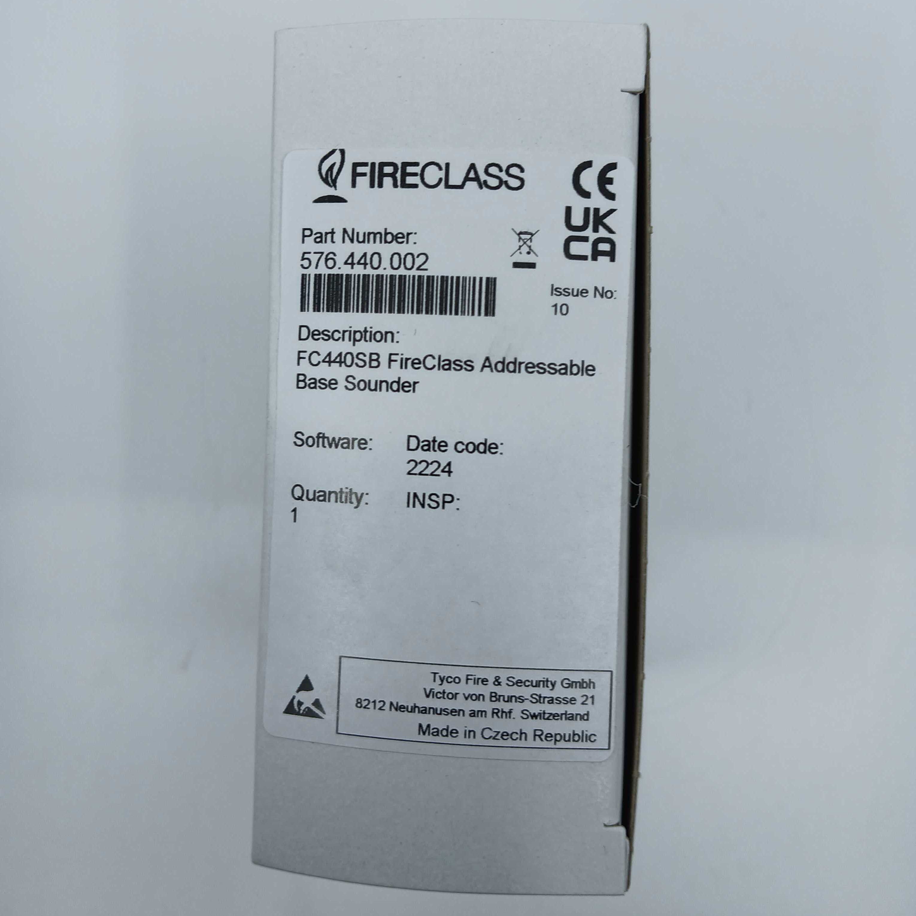 FireClass 576.440.002 FC440SB Addressable Base Sounder - JEM Systems UK