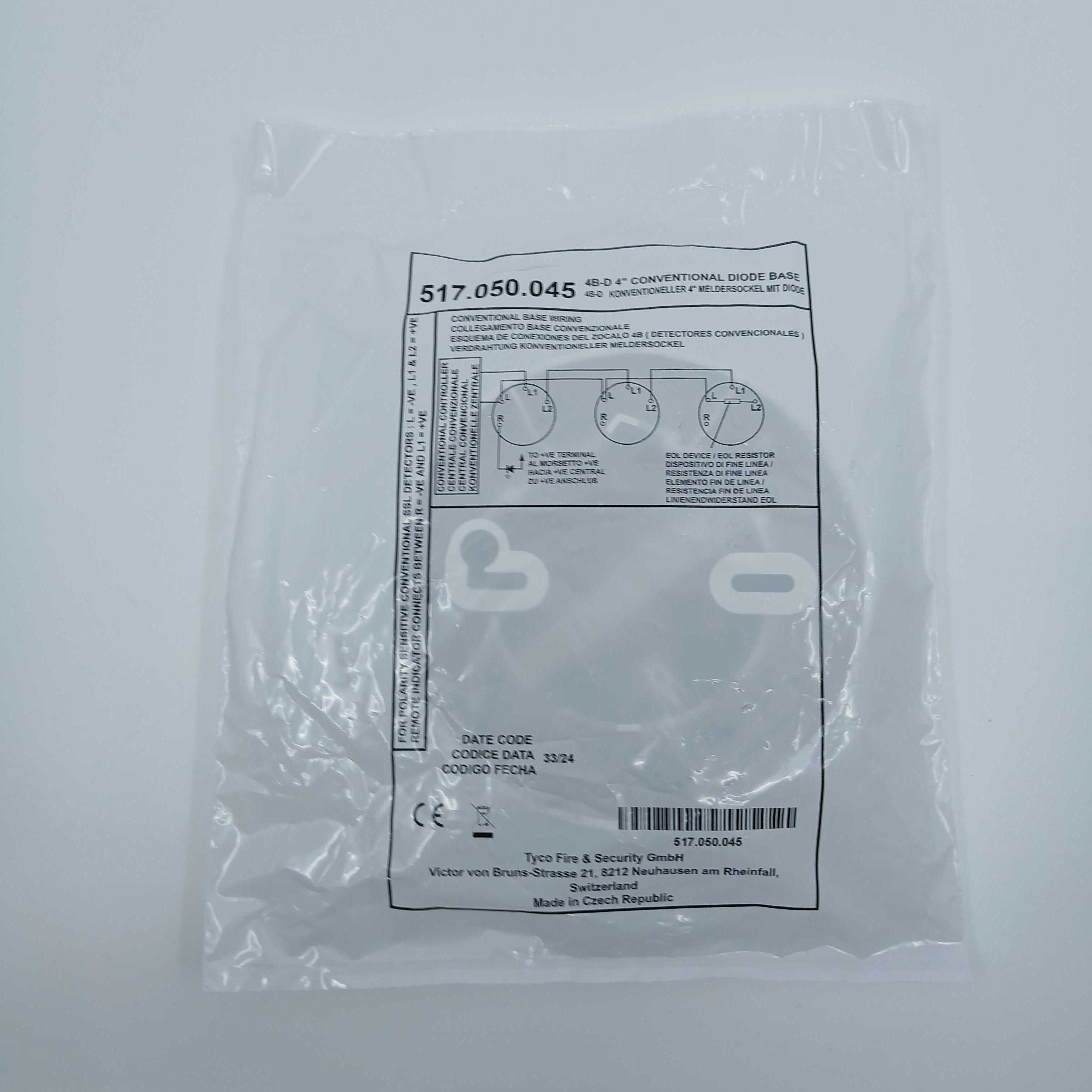 FireClass 517.050.045 4B-D Conventional Diode Base - JEM Systems UK