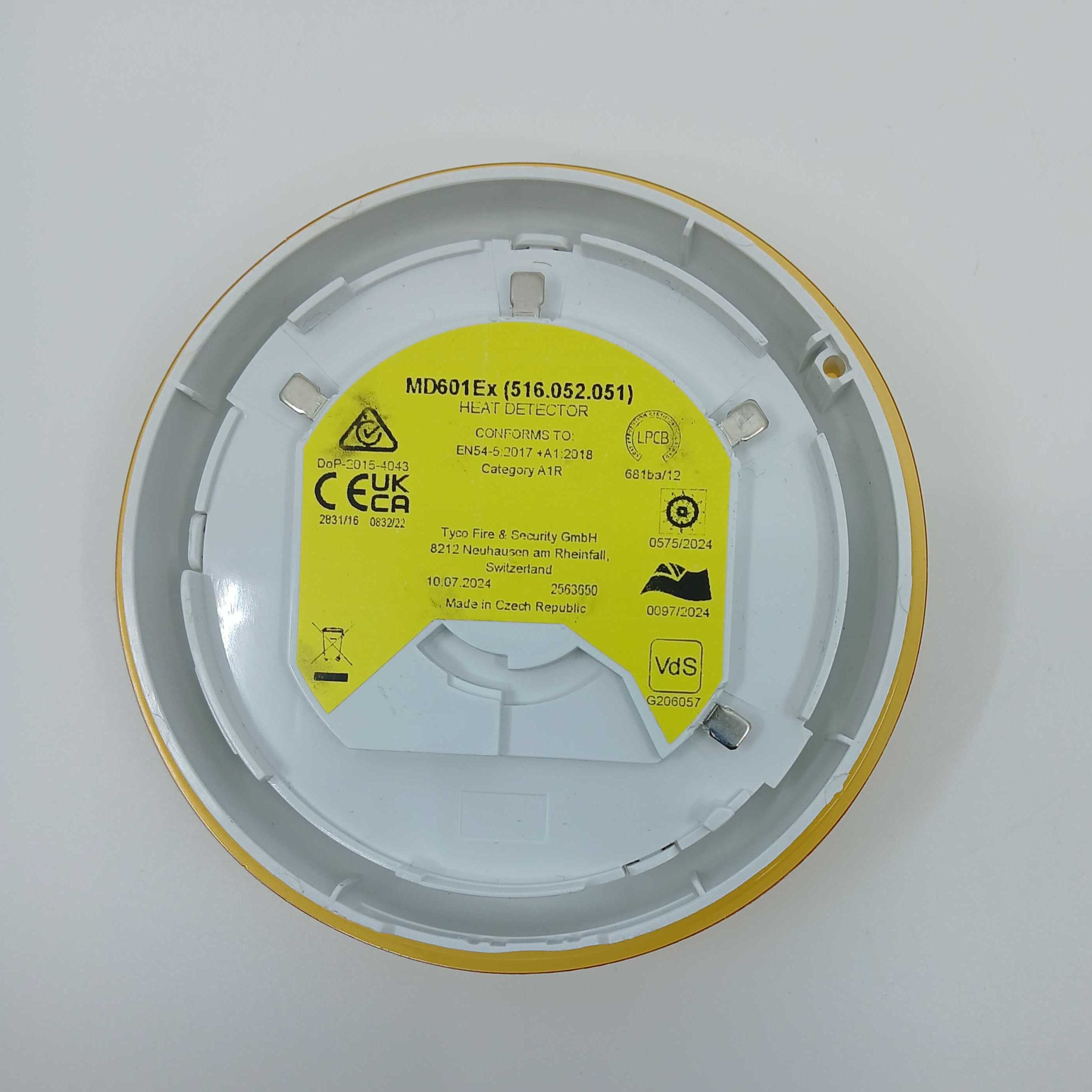 FireClass 516.052.051.Y MD601Ex Conventional Rate of Rise Heat Detector - JEM Systems UK