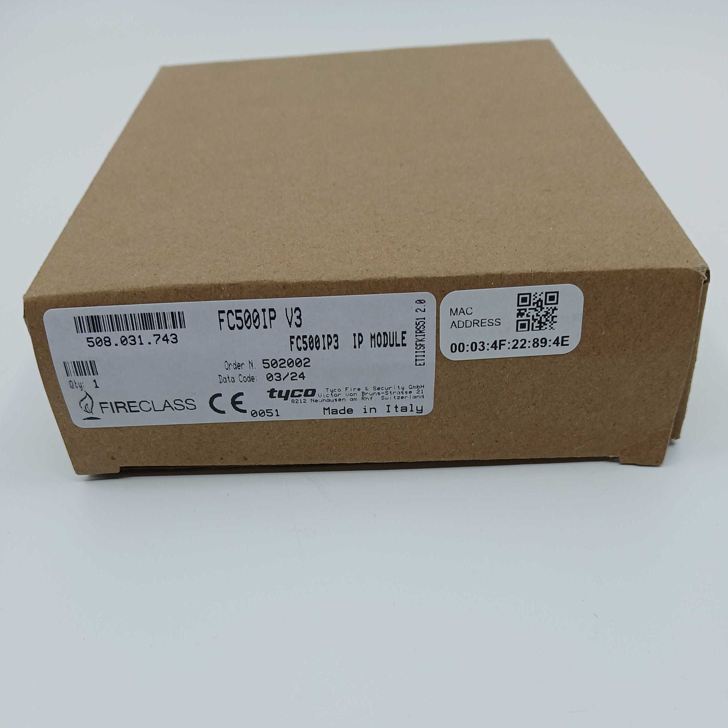 FireClass 508.031.743 FC500IP3 TCP/IP Board for FC500 Fire Panels - JEM Systems UK