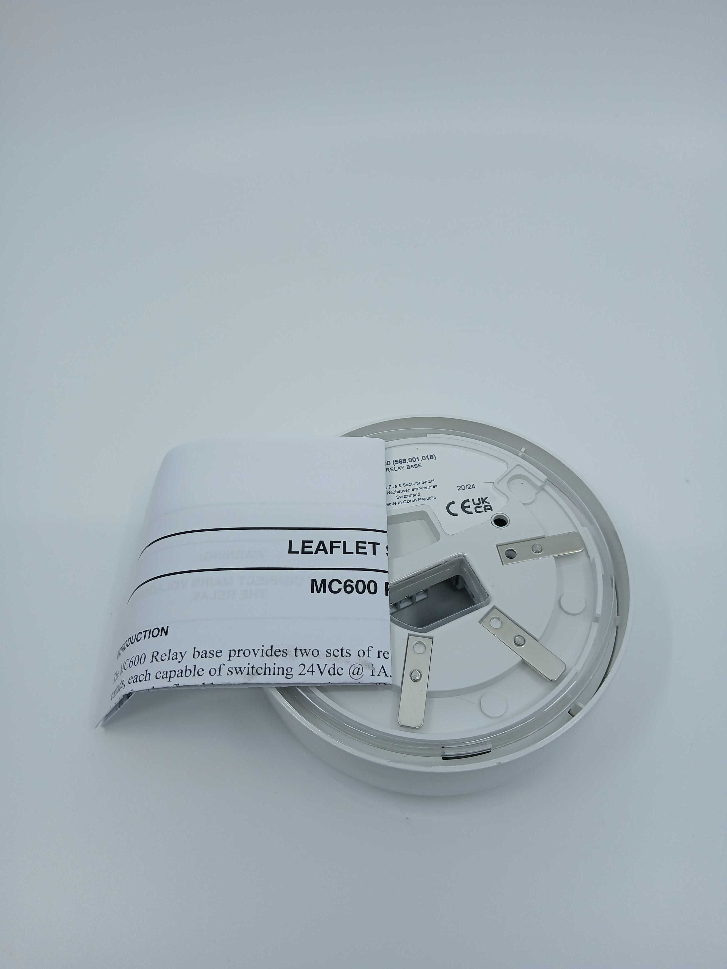 FireClass 568.001.018 MC600 Conventional Relay Base, White - JEM Systems UK
