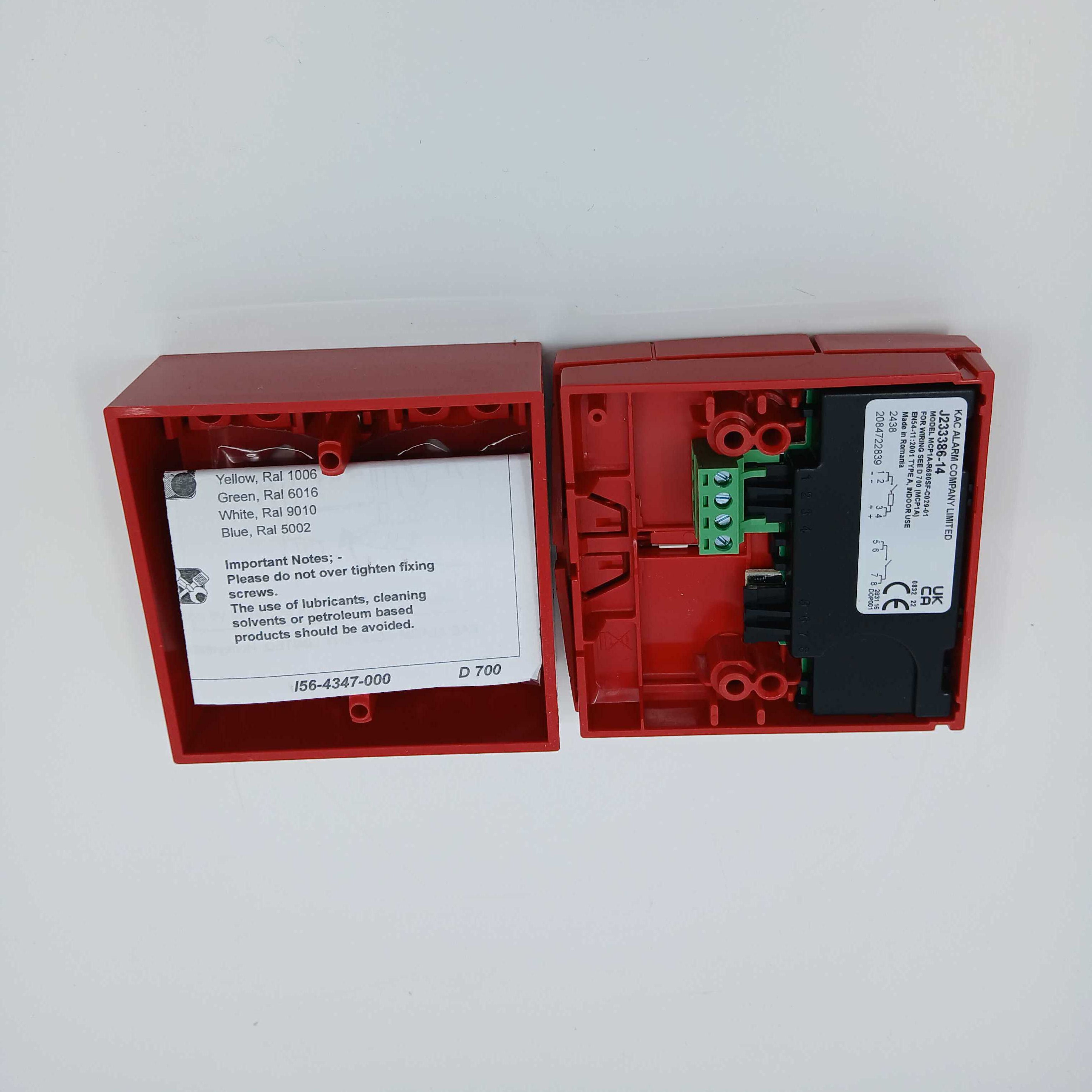 FireClass 2501234 Conventional Manual Call Point, Plastic - JEM Systems UK