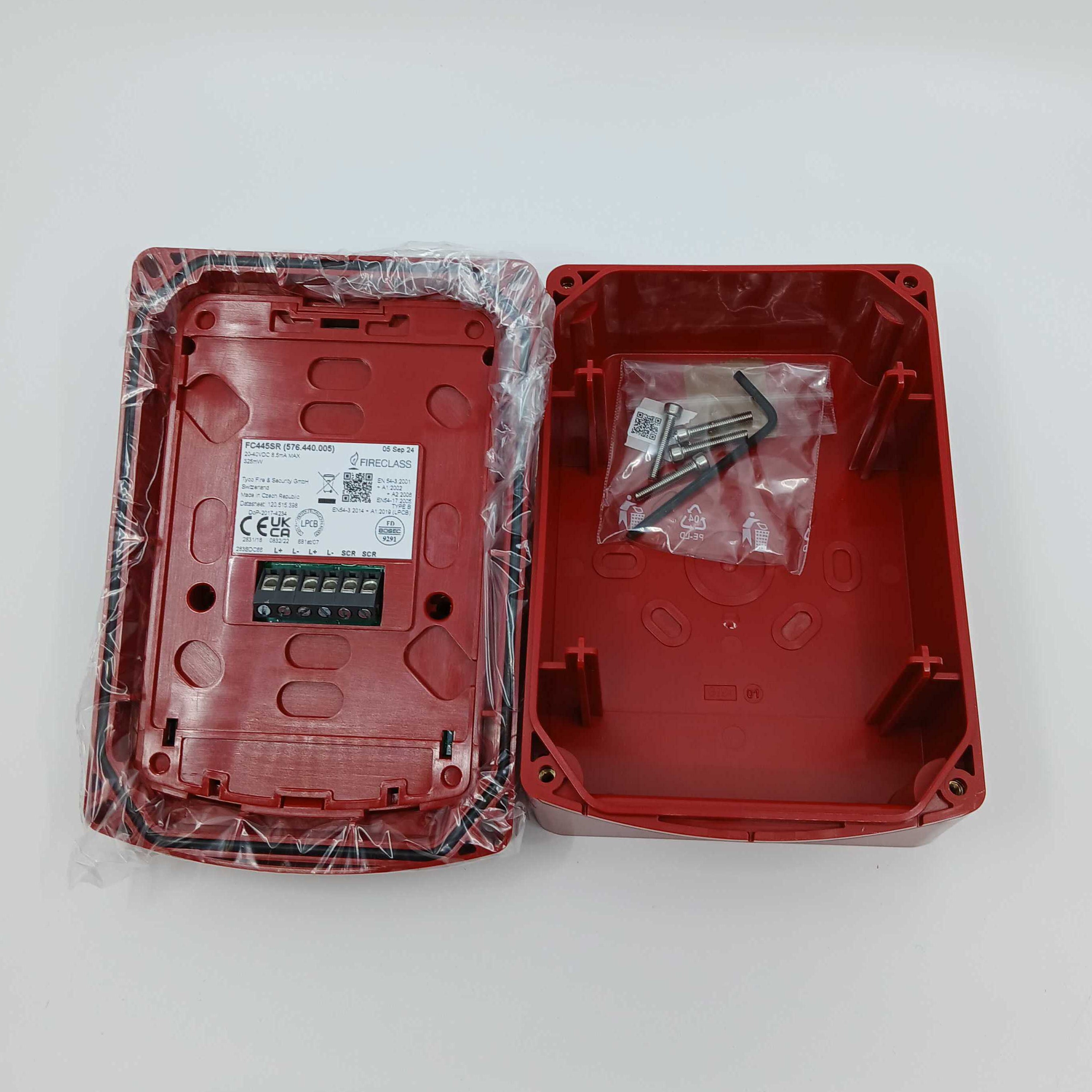 FireClass 576.440.005 FC445SR Addressable Weatherproof Red Wall Sounder - JEM Systems UK