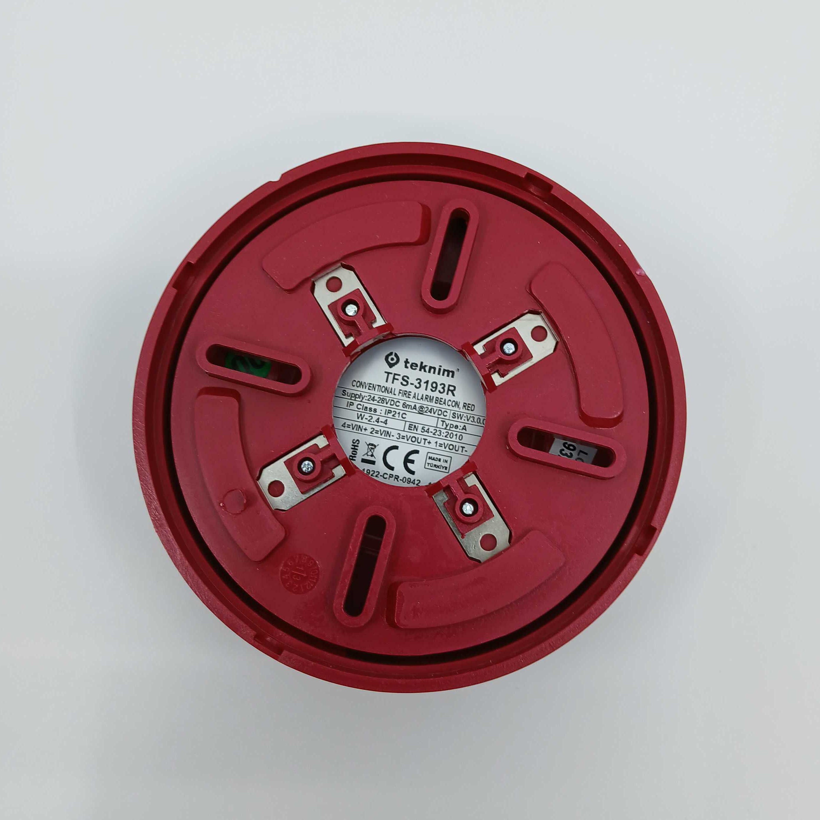 FireClass TFS-3193R Conventional Fire Alarm Flasher - Red - JEM Systems UK