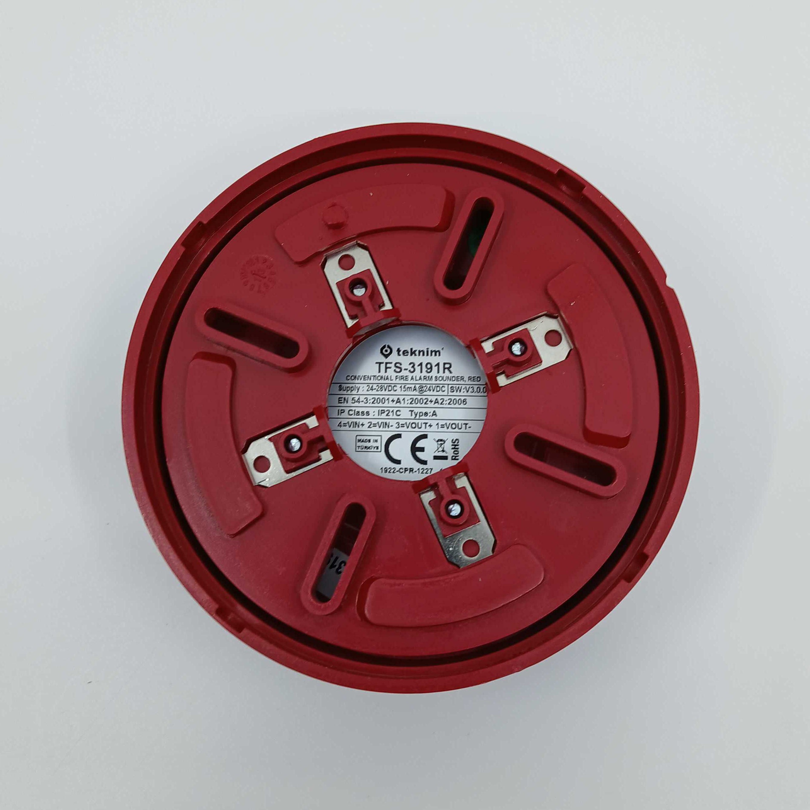 FireClass TFS-3191R Conventional Fire Alarm Sounder - Red - JEM Systems UK