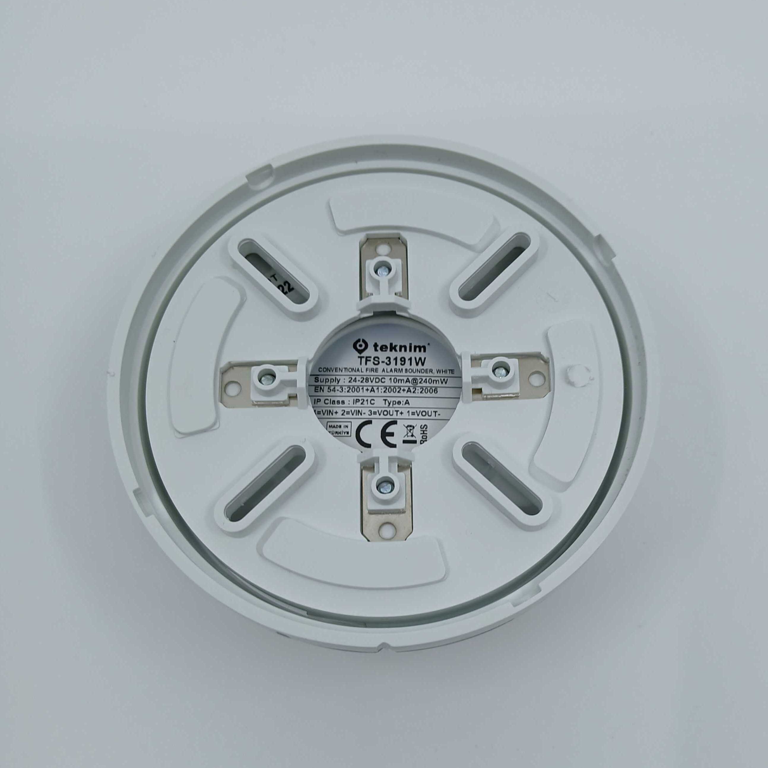 FireClass TFS-3191W Conventional Fire Alarm Sounder, White - JEM Systems UK