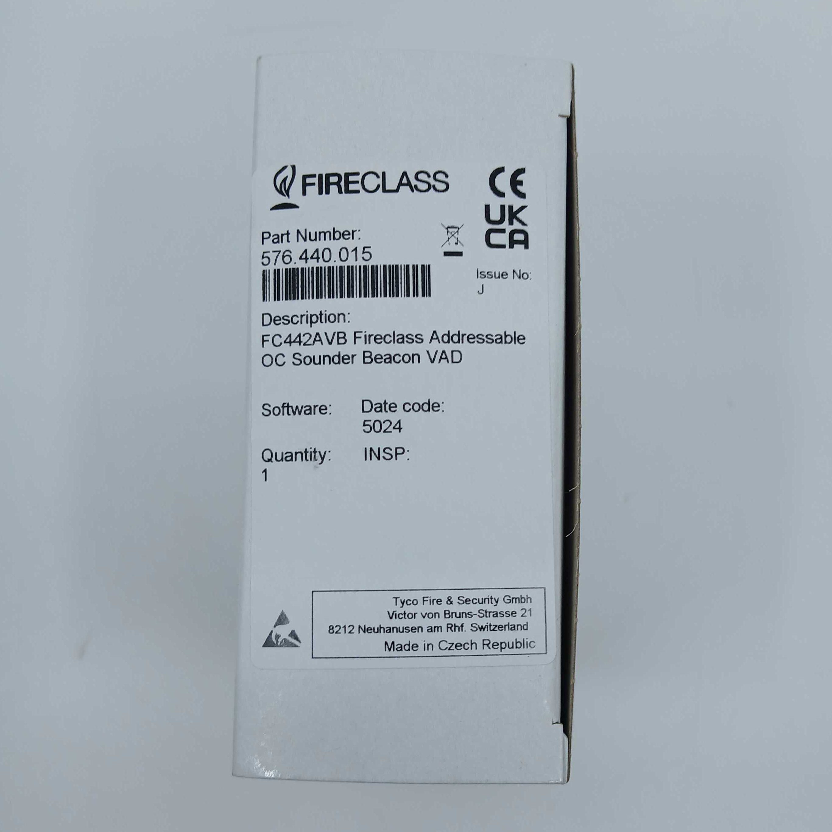 FireClass 576.440.015 FC442AVB Addressable Open Class Base Sounder Beacon - JEM Systems UK