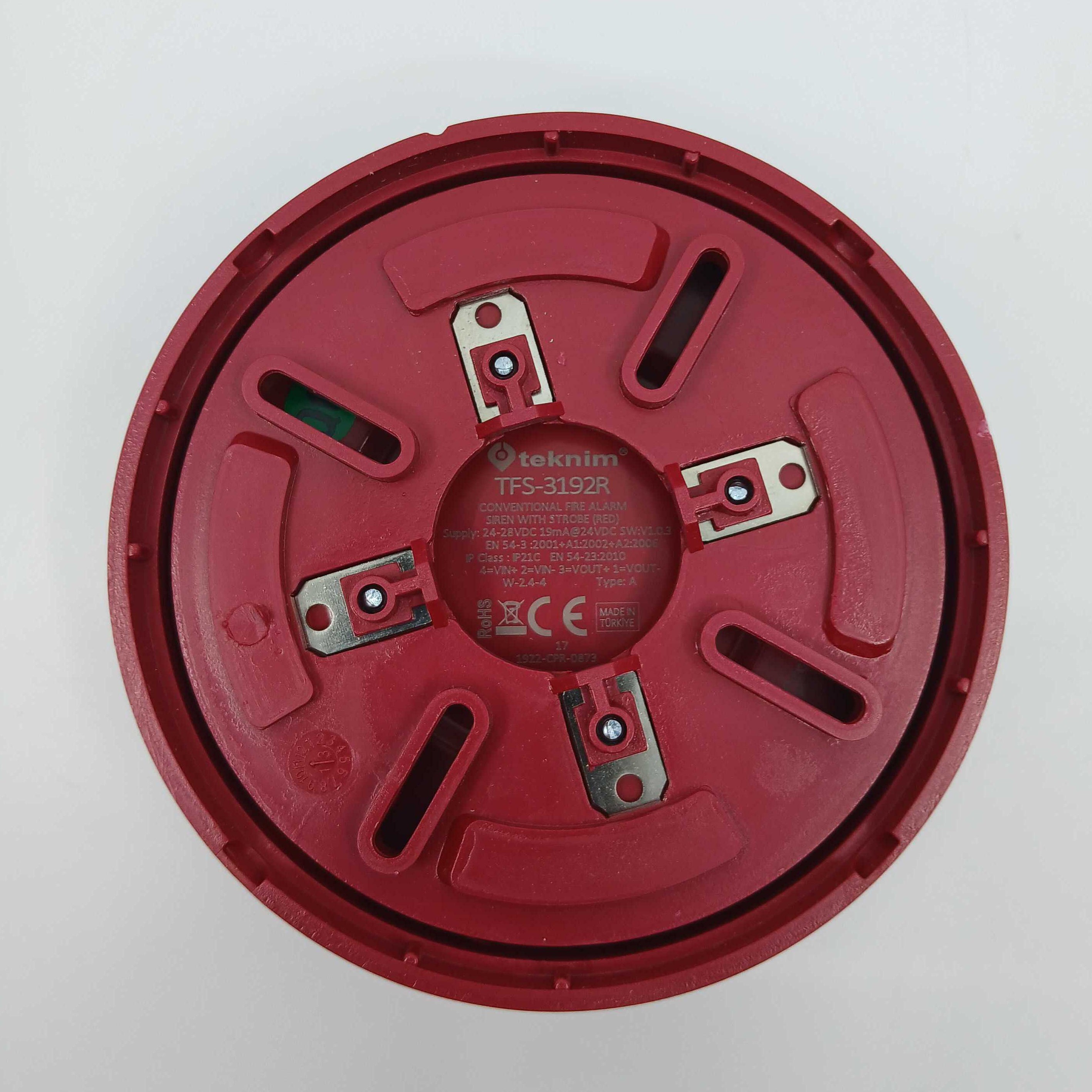 FireClass TFS-3192R Conventional Fire Alarm Sounder with Strobe - Red - JEM Systems UK