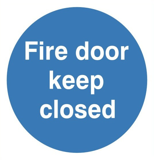 Fire Door Keep Closed Sign 100mm x 100mm - JEM Systems UK