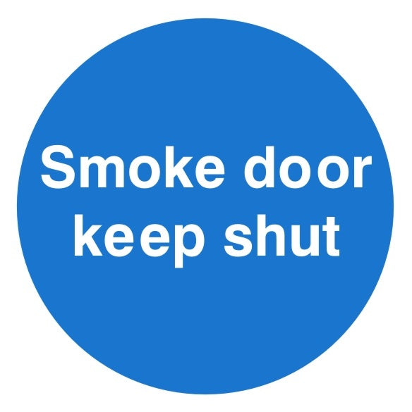 Smoke Door Keep Shut Sign 100mm x 100mm - JEM Systems UK