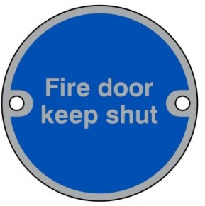 Prestige Fire Door Keep Shut Sign C/W Pre Drilled Screw Holes - JEM Systems UK