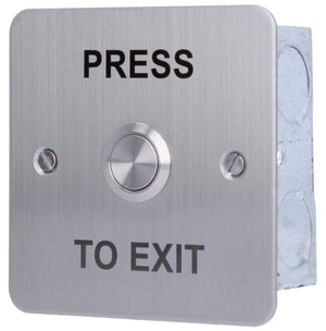 CDVI RTE-SF Square Exit Button Flush Stainless Steel