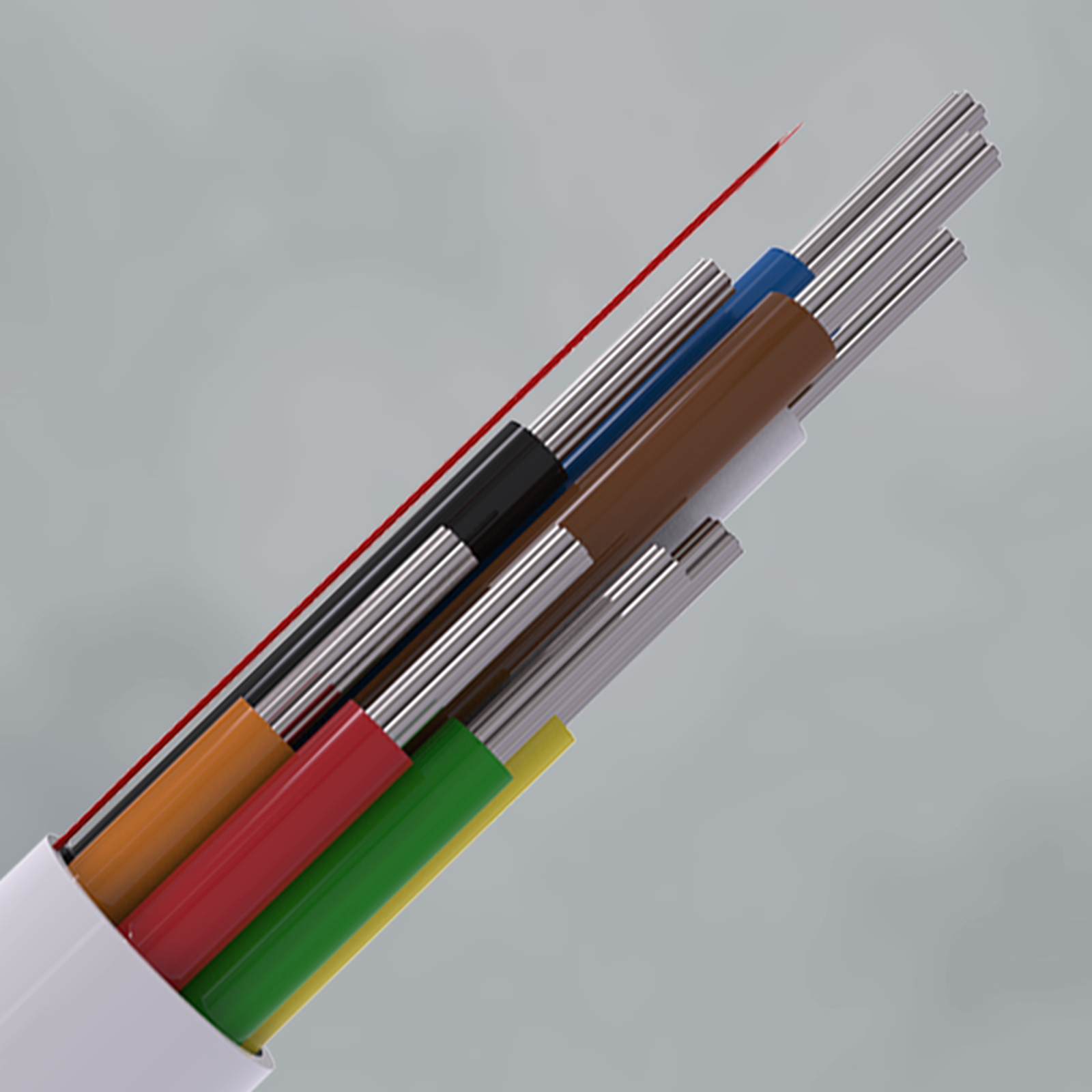 CQR 8 Core Type 2 Eca PVC Copper Cable White 200m