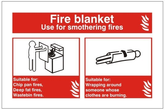 Fire Blanket Identification Sign C/W Self Adhesive - JEM Systems UK