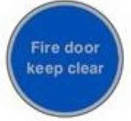 Prestige Fire Door Keep Clear Sign C/W Self Adhesive Back - JEM Systems UK