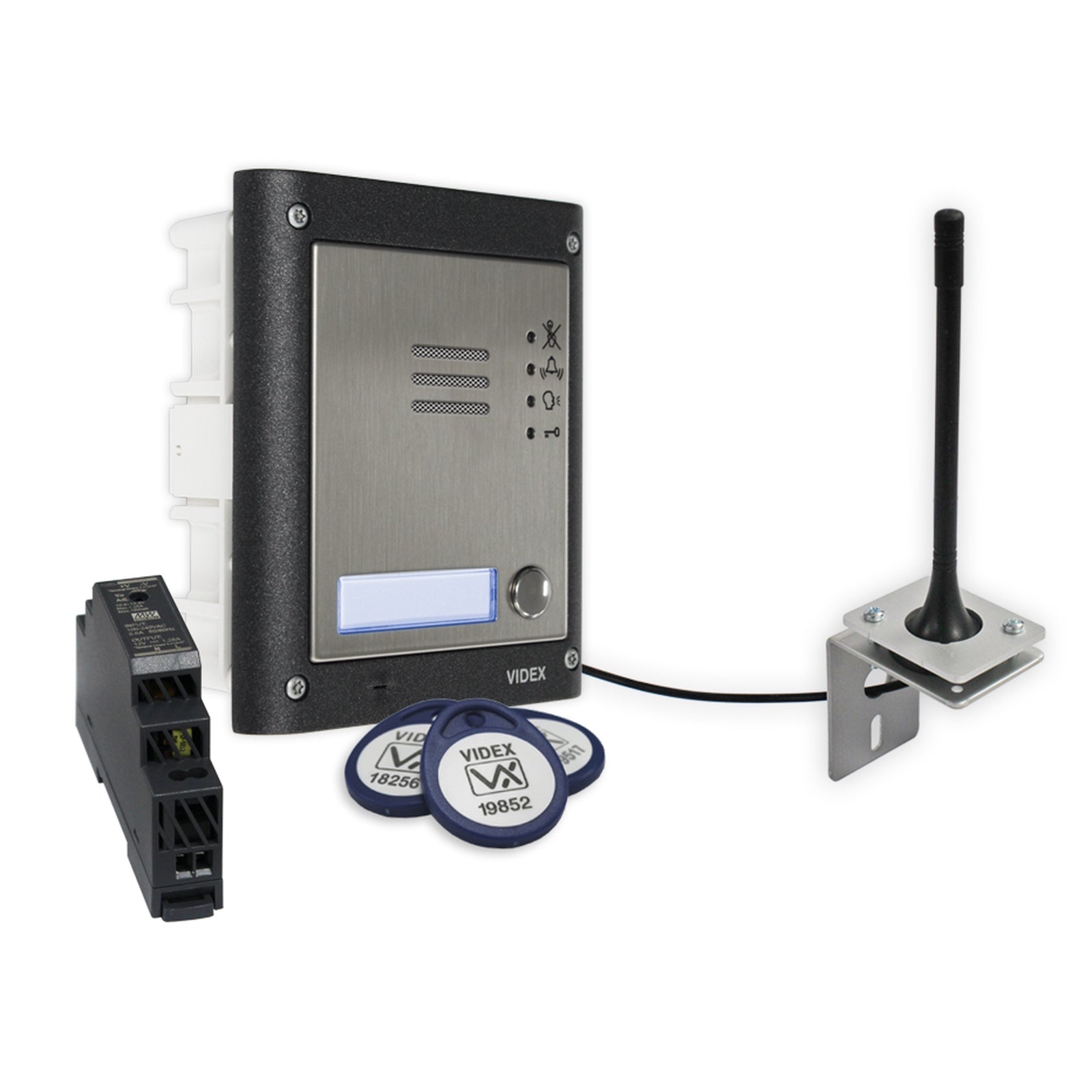 Videx 1 Button 4K Flush 4G GSM Audio Kit