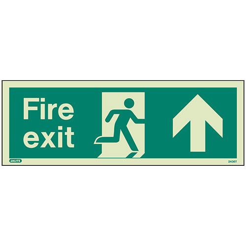 Firechief Sign FIRE EXIT UP Photolum (436K/R)