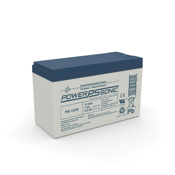 Power Sonic PS-1270 F1 Battery 12V and 7AH - JEM Systems UK