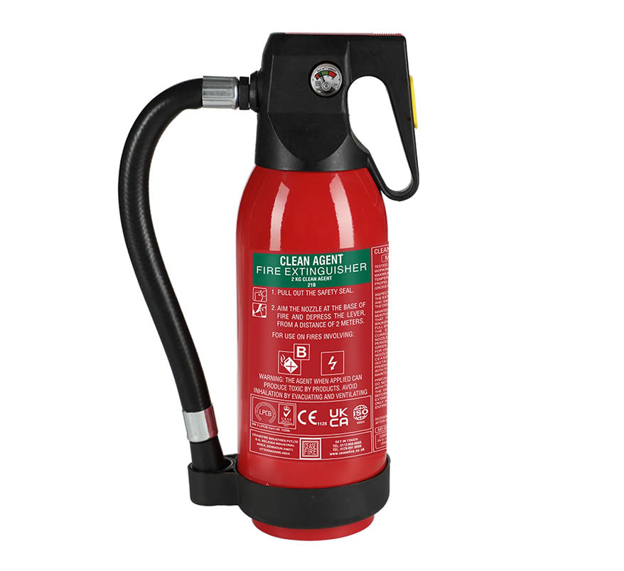 Ceasefire 2kg Fluoroketone Clean Agent Fire Extinguisher (CF-001333) - JEM Systems UK