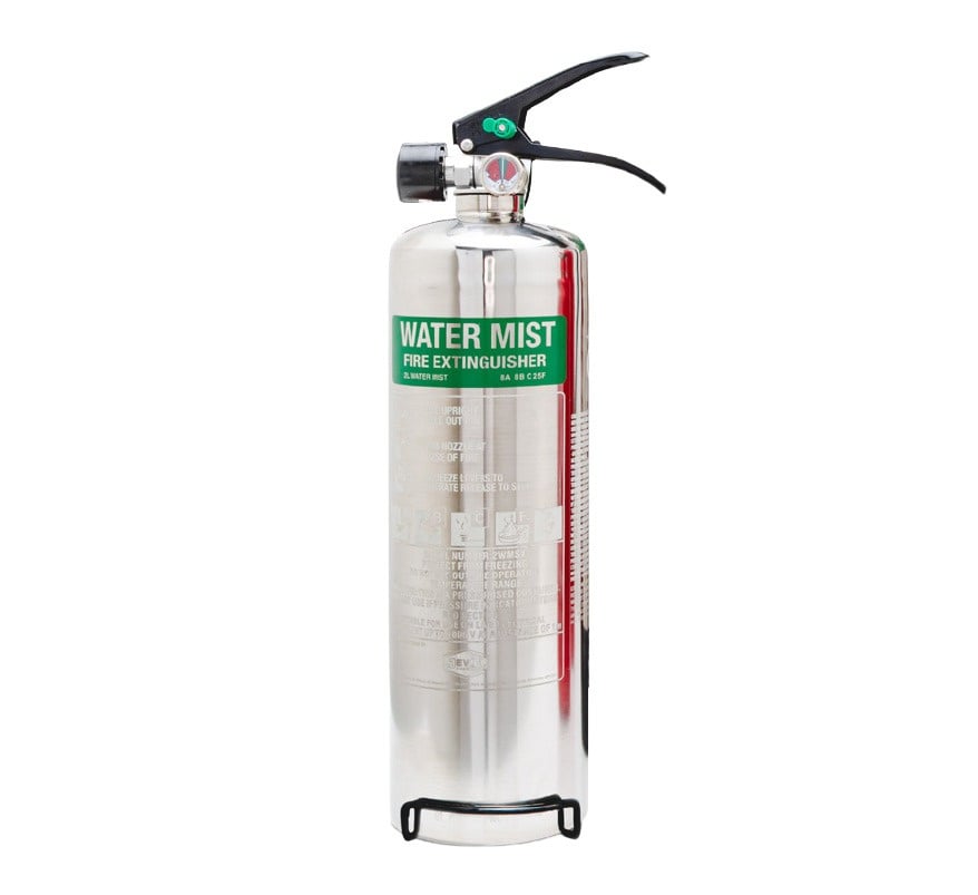 Jewel 2 Litre Stainless Steel Water Mist Fire Extinguisher (2WMSX)