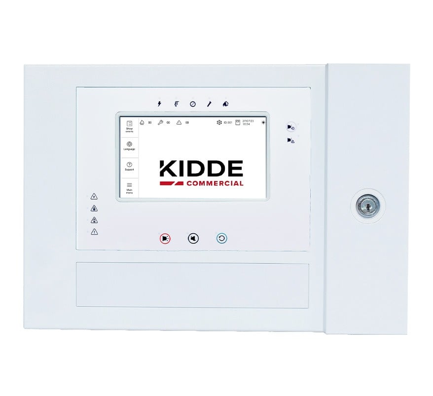 Kidde 2X-A 2 Loop Addressable Touchscreen Fire Panel (Small Cabinet) (2X-AT-F2-S) - JEM Systems UK