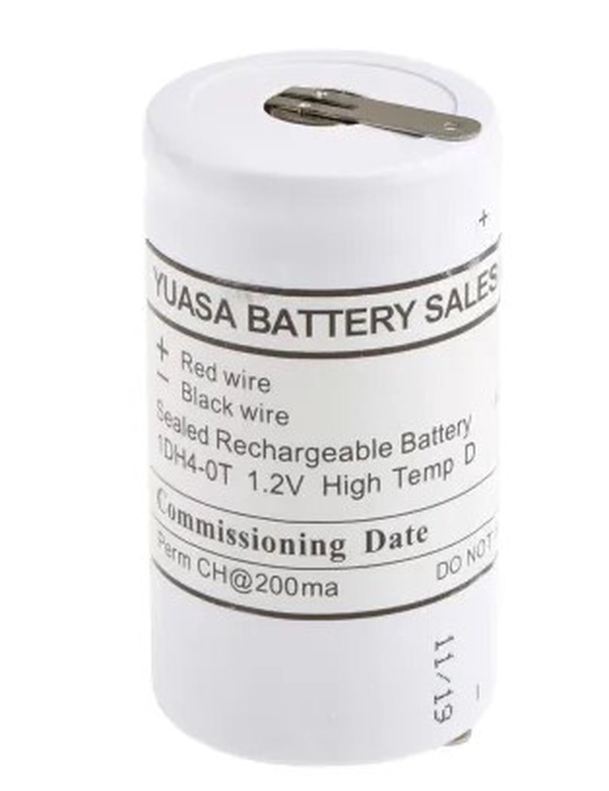 Yuasa 1.2V 4Ah D Cell High Temp NiCd Battery with Tags