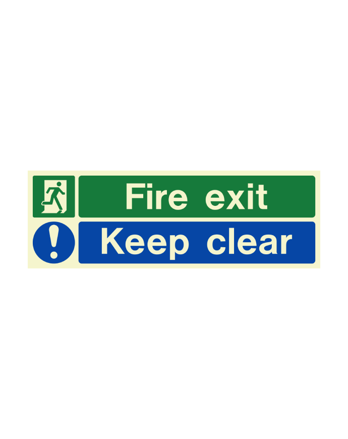 CheckFire 309P Fire Exit Keep Clear photolum.