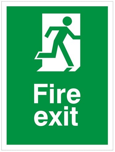 Non Slip Fire Exit Final Exit (No Arrow) Running Man Sign 300x400mm - JEM Systems UK