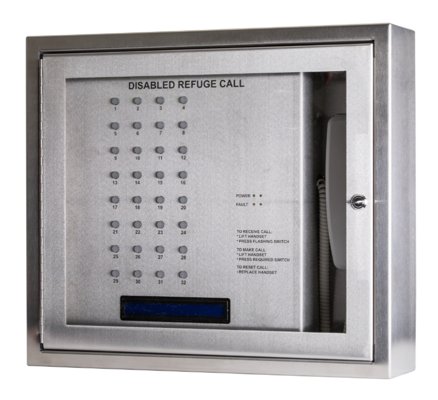 Kentec Safe-Point 32-Way Disabled Refuge Control Panel - Loop Wired - Flush Mounting (K41232FST) - JEM Systems UK