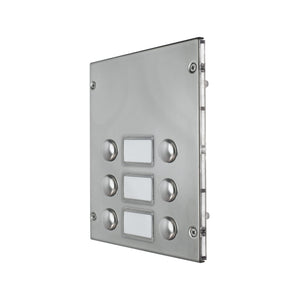 Videx 8000 Series 6 Call Button Module Double Button with Shared Nameplate Stainless Steel