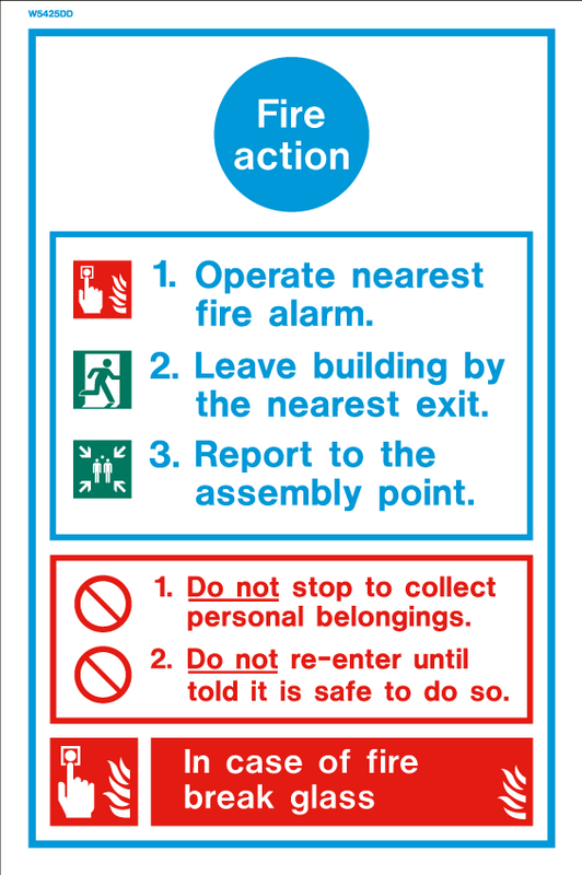 Firechief General Fire Action Notice (W5425DD)