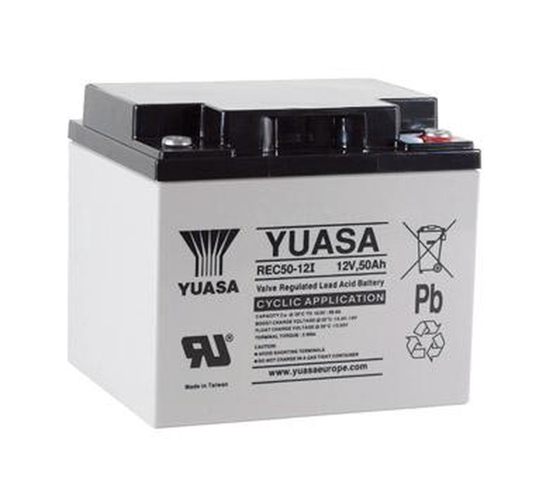 Yuasa 12V 50Ah Cyclic Industrial VRLA Battery