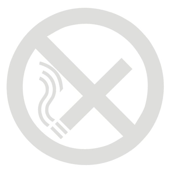 No Smoking safety sticker for glass surface - 100mm Wide x 100mm High - JEM Systems UK