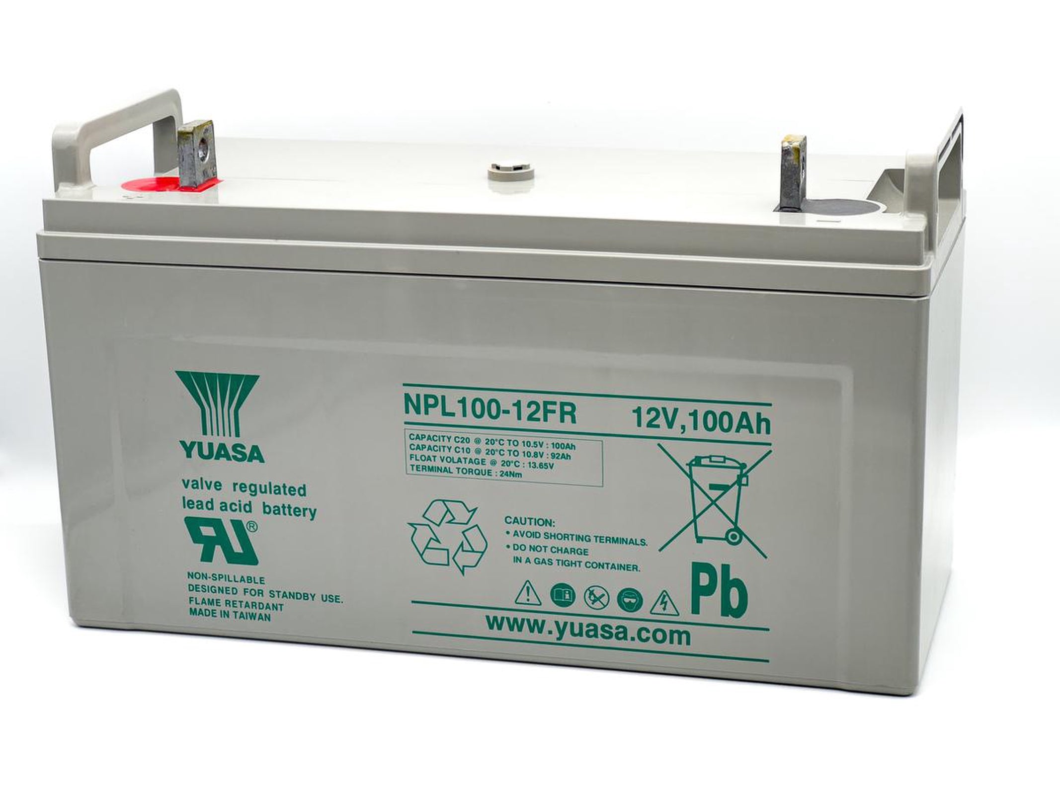 Yuasa 12V 100Ah Industrial VRLA Battery Flame Retardant