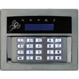 Pyronix LCD RKP Casing Brushed Chrome for use on LCDRKP-WE