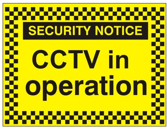 CCTV In Operation Sign - 400mm Wide x 300mm High - JEM Systems UK