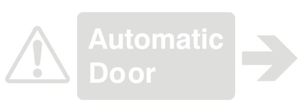 Automatic Door (Right) Sign For Glass - 300mm Wide x 100mm High - JEM Systems UK