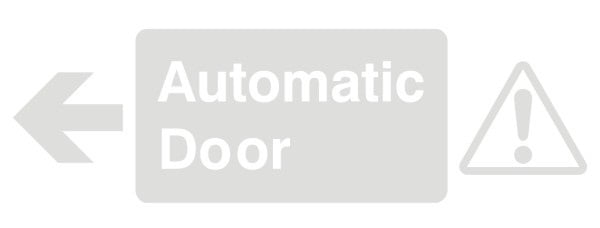 Automatic Door (Left) Sign For Glass - 300mm Wide x 100mm High - JEM Systems UK