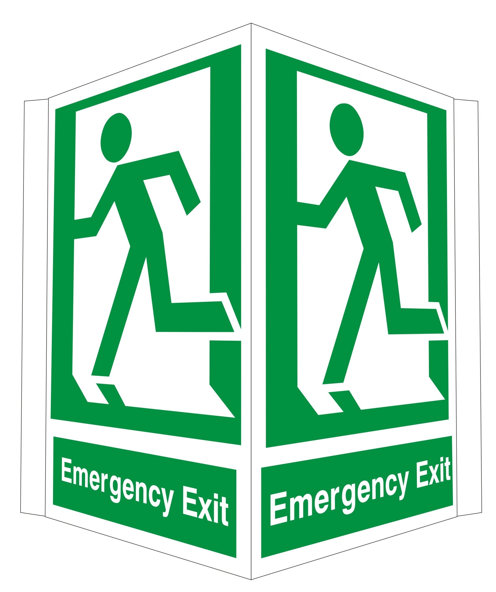 Projecting Emergency Exit Sign 400mm Wide x 300mm High - JEM Systems UK
