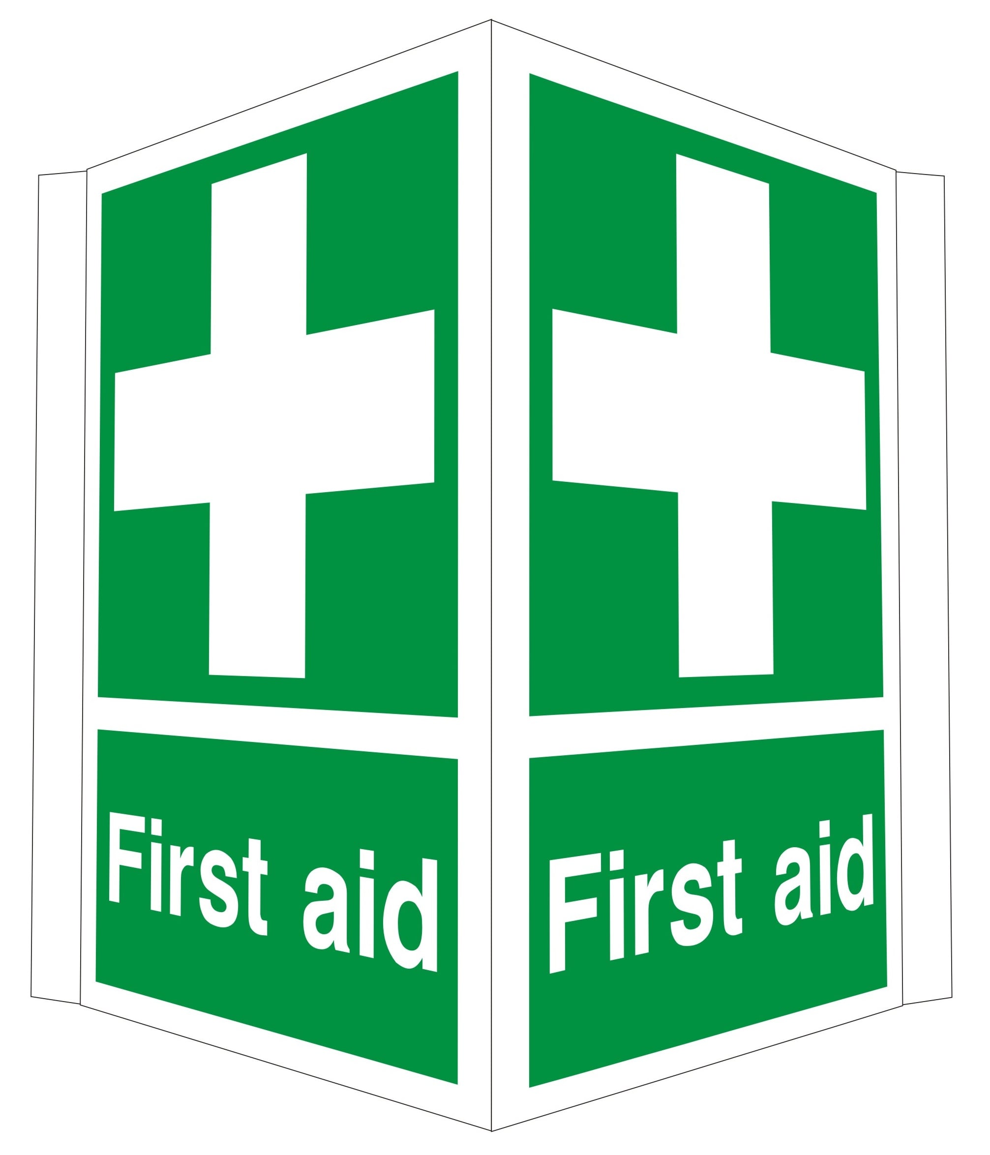 Projecting First Aid Sign 400mm x 300mm - JEM Systems UK