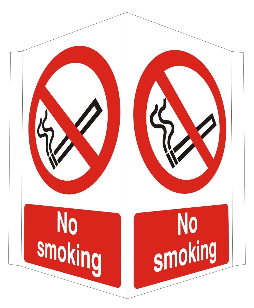 Projecting No smoking Sign 400mm Wide x 300mm High - JEM Systems UK