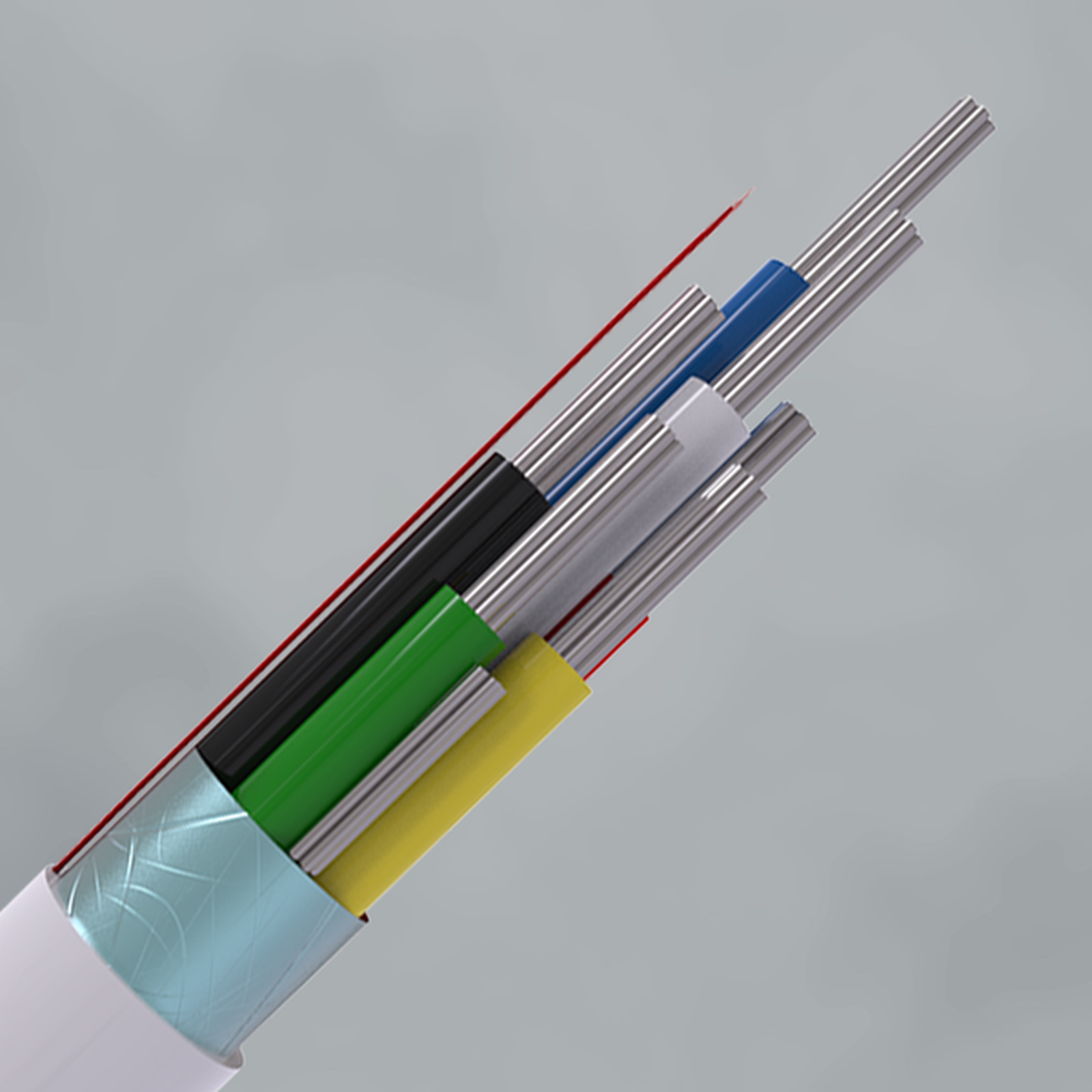 CQR 6 Core Type 2 Eca PVC Screened Cable White 100m