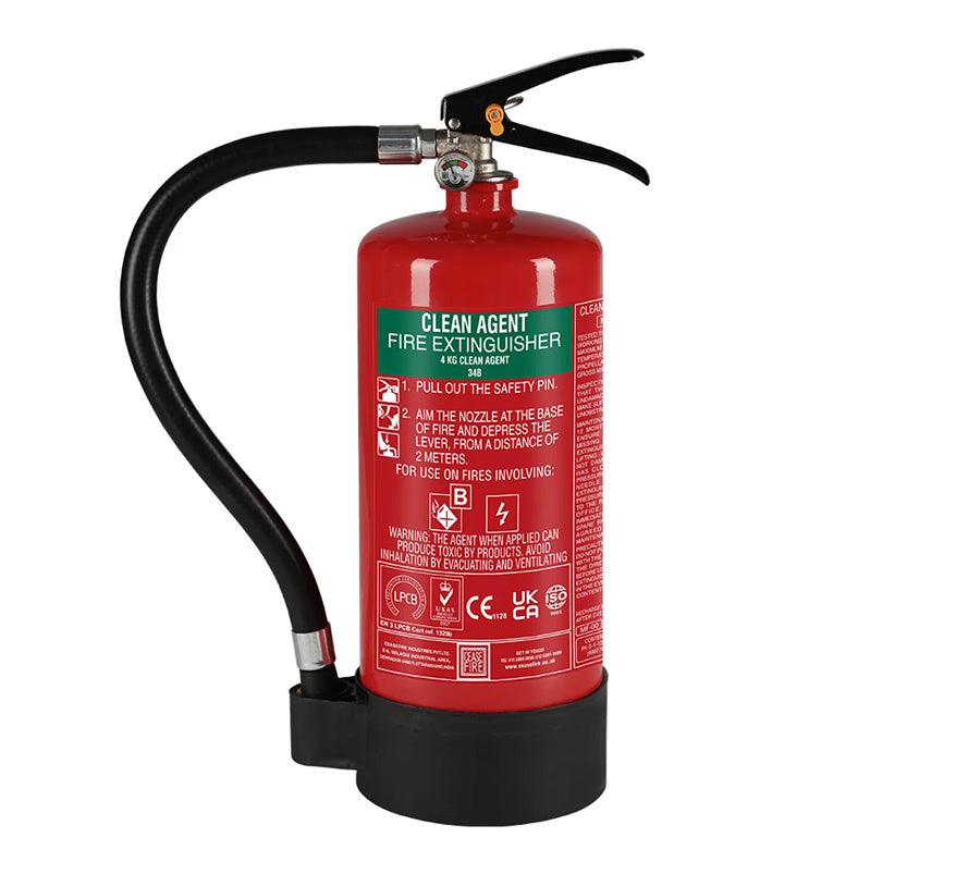 Ceasefire 4kg Fluoroketone Clean Agent Fire Extinguisher (CF-001334A) - JEM Systems UK